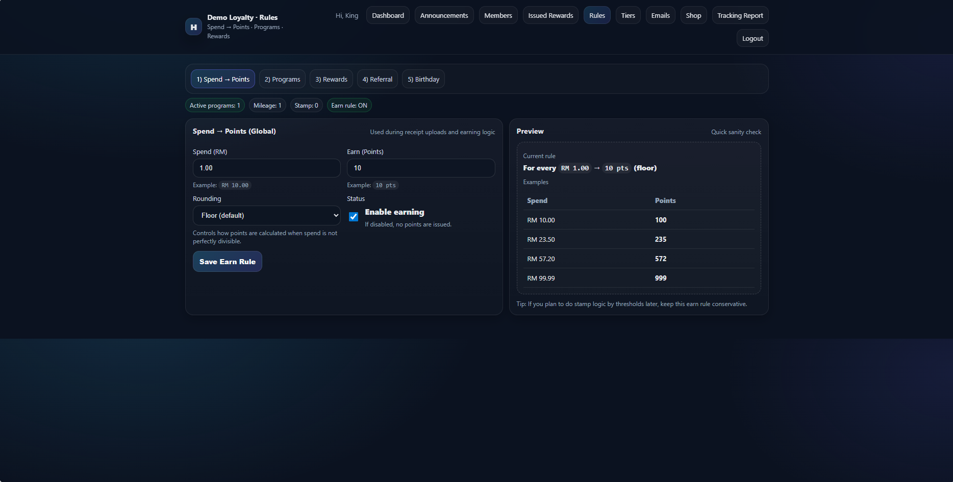 Loyalty admin 2